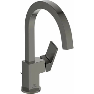 Ideal Standard Смесител за мивка Ideal Standard Atelier Extra, въртящ се чучур сив, Magnetic Grey, с изскачащ клапан (BD504A5)