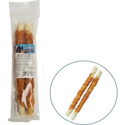 JUKO Snacks Smarty Tyč buvolí obalená kuřecím masem 25,5 cm 2 ks