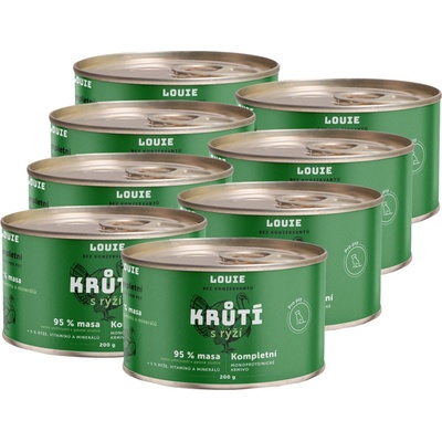 Louie Dog Morčacie s ryžou 8 x 200 g