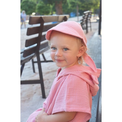 Jsem máma Mušelínový BIO šátek s kšiltem růžová – Hledejceny.cz