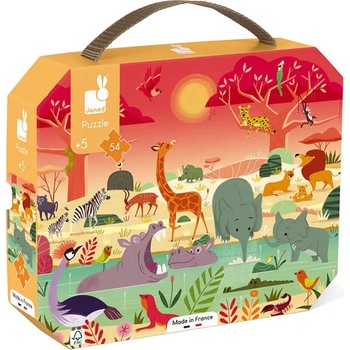 Image 1 of Janod Детски пъзел в куфарче Janod - Резерват, 54 части (J02650)