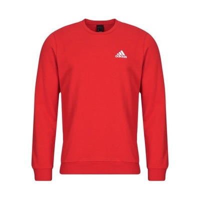 adidas Mikiny FEELCOZY ESSENTIALS FLEECE SWEATSHIRT Červená