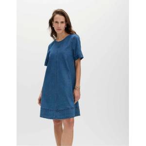Marks & Spencer Течаща денимова мини тричка рокля от чист памук Marks & Spencer военноморска синя Marks & Spencer | Sin | ЖЕНИ | 6 REG