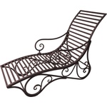 Garden Pleasure Тъмнокафяв градински шезлонг метален Kuwa - Garden Pleasure (950530)