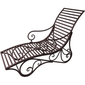 Garden Pleasure Тъмнокафяв градински шезлонг метален Kuwa - Garden Pleasure (950530)