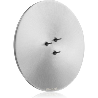 ester & erik accessories candle plates свещник за ароматна свещ matt silver 9 см