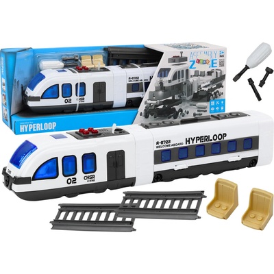 mamido Osobní vlak Stavebnice DIY se zvuky a světly