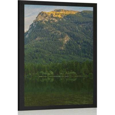 Plakát jezero u hoře - 20x30 black