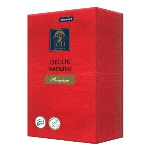  Цветни плътни салфетки 1/8 Premium 33/40 -червено (1/09865)