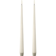 ester & erik LED sviečka Taper 30 cm / 06 Ivory set 2 ks