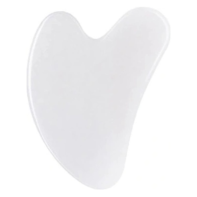 Gua sha kameň na masáž tváre Lewer biely jadeit 1ks