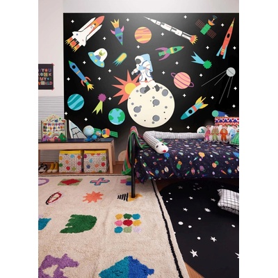 Mooui Nástenný panel - tapeta - Black space race 2,94 x 2,80 m uni