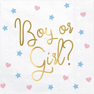 PartyDeco Парти Салфетки "Boy Or Girl?