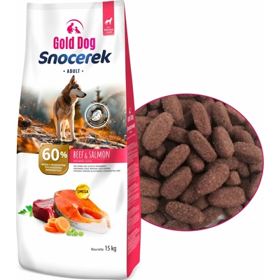 Gold Dog Snocerek hovädzie mäso losos zelenina bez hydiny 15 kg
