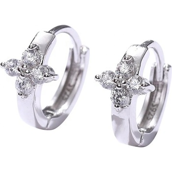 Silenti Jewelry Сребърни обеци "Цвете