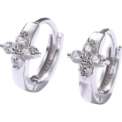 Silenti Jewelry Сребърни обеци "Цвете