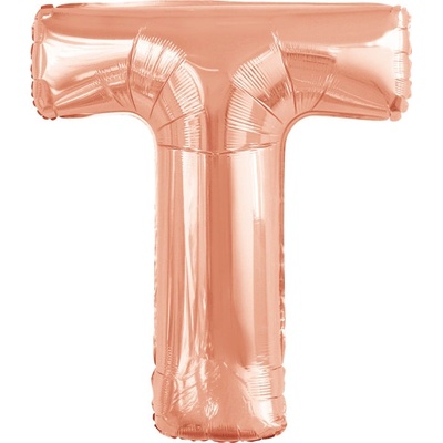 Amscan Písmeno T růžovo zlaté foliový balónek 86 cm