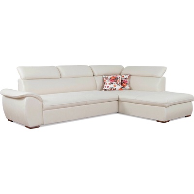 Мебели КАМБО Ъглов диван Парма еко кожа бял Benjamin 50