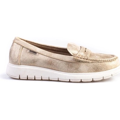 Goodin Designové dámské mokasíny zlaté bez podpatku