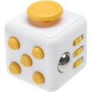 Fidget Cube antistresová kostka Bílo žlutý