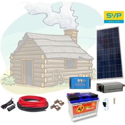 SVP Solar ostrovní systém 115Wp baterie 80Ah měnič 12/230V