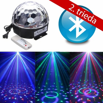 Jenifer LED disko koule 6x3W RGBW USB MP3 BLUETOOTH s dálkovým ovládáním – Zboží Dáma
