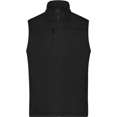 James & Nicholson Pánska softshellová vesta JN1170 Black