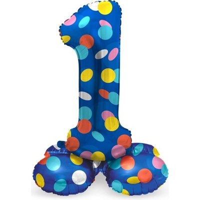 Folat Balónek fóliový číslo 1 samostojné Lentilky 41 cm