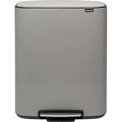 Brabantia Кош за смет Brabantia Bo Pedal 60L, Mineral Concrete Grey