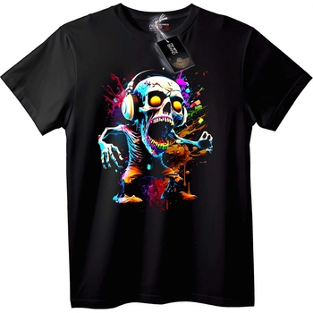 NOONEBRAND Тениска Череп DJ - M, White