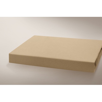 Kneer prostěradlo Fein Jersey Sand 90x210-100x220