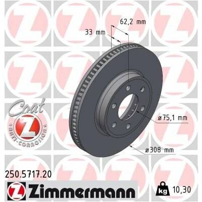Brzdový kotúč ZIMMERMANN 250.5717.20 (250571720)