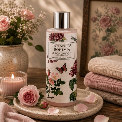 Bohemia Gifts & Cosmetics Botanica Šípek a růže sprchový gel 200 ml