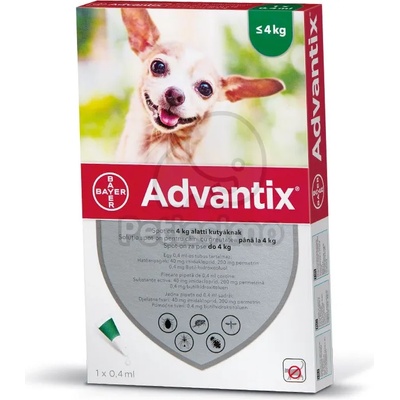 Advantix Spot On за кучета за ветеринарни цели за кучета под 4 кг