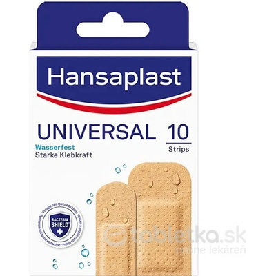Hansaplast UNIVERSAL Water Resistant vodoodolná náplasť 10 ks