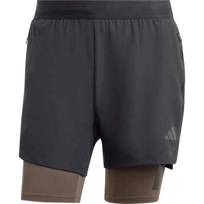 adidas Power 2in1 Gym Short Mens - Black/Carbon