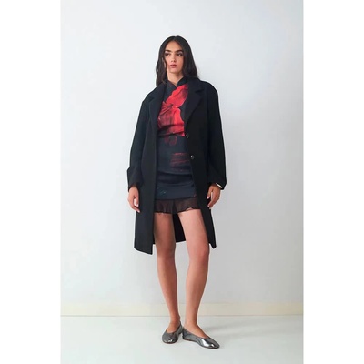 BALMOHK Палто Balmohk Long Basic coat - Black (Black / Black)