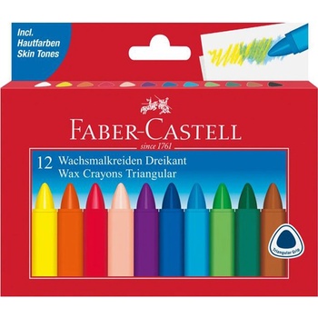 Faber Castell Voskové farbičky Triangular súprava 12ks