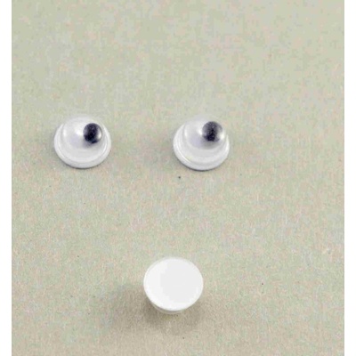 Nalepovacie pohyblivá očká - čierna, biela, priehľadná - priemer 0,5 cm