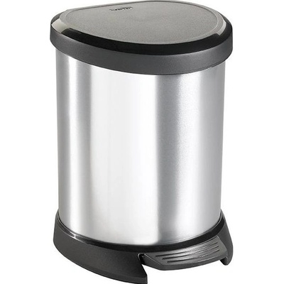 CURVER DECOBIN Pedal 5 l Odpadkový kôš strieborný 02160-599