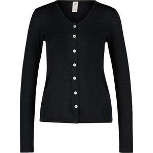 Engel Дамско вълнено яке Engel Women's Fine Ribbed Cardigan Wool jacket - Black - размер 46/48 (EU) (105-1731-0214)