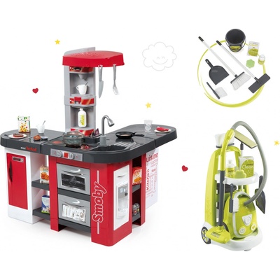 Smoby set kuchynka Tefal Studio XXL a upratovací vozík Clean 311014-9