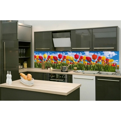 DIMEX KI-260-131 Fototapeta do kuchyne Tulipánové pole, rozmery 260 x 60 cm