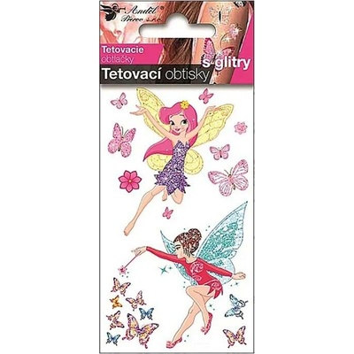 Anděl Tetovací obtisky s glitry 10,5 x 6cm Víly 16002