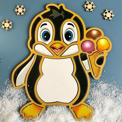 UBEE TUČŇÁK SE ZMRZLINOU - tvarové puzzle (velké)