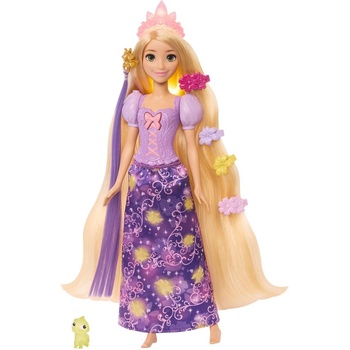Disney Princess Кукла Disney Princess - Rapunzel, светеща коса, 27 cm (JHL46)