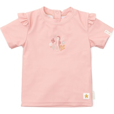 LITTLE DUTCH plavecké triko krátký rukáv Seahorse Pink