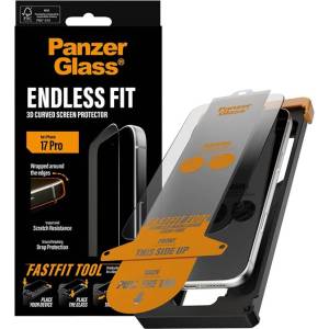 Panzer Стъклен протектор PanzerGlass за iPhone 17 Pro, 3D Curve, UWF, инсталационен бокс