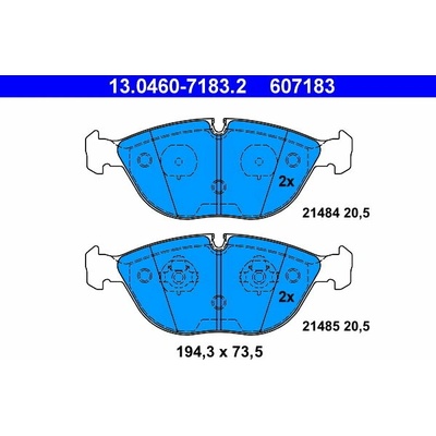 ATE 607183 Súprava brzdových doštičiek 13.0460-7183.2