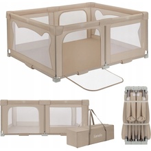 Lionelo Florence Easy Skladacia detská ohrádka Beige Sand